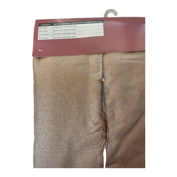 Providence Exclusively At Home New Rose Gold Fringe Tree Skirt 48" Diameter - Picture 5 of 5